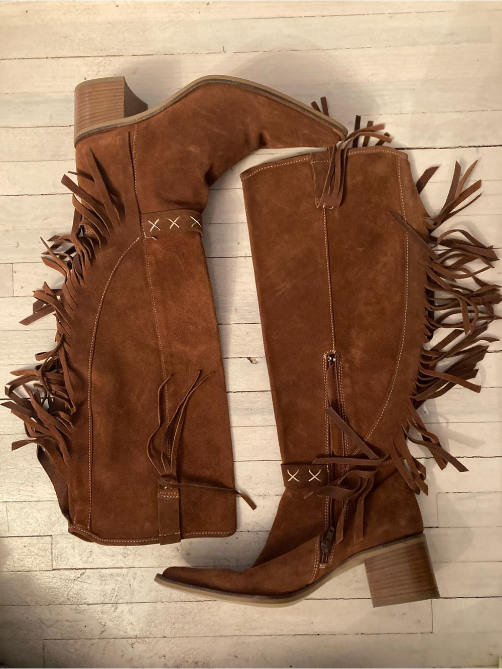 Women’s Brown Leather Mid-Heel Boots